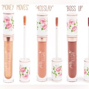 Pretty Vulgar Lip Gloss Trio 3% Hyaluronic set NIB